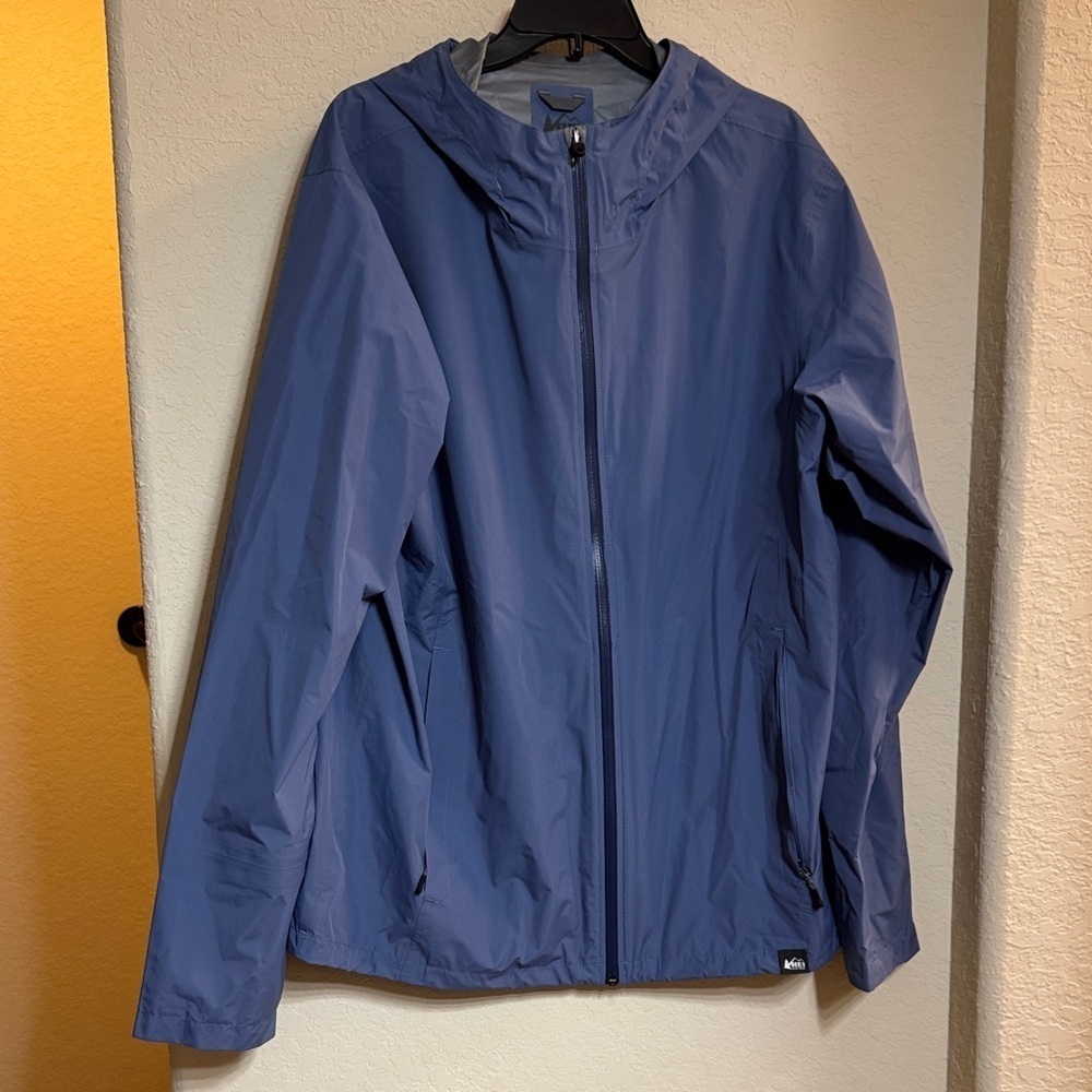 REI Blue Hooded Men's Windbreaker Size XL